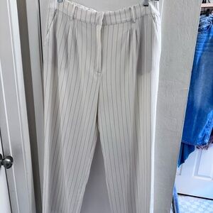 NWOT Autres Filles Cream Pinstripe Tailored Pants